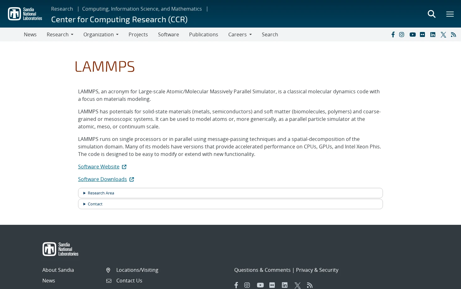 LAMMPS 页面快照